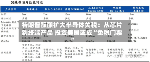 特朗普酝酿扩大半导体关税：从芯片到终端产品 投资美国或成“免税门票”-第2张图片