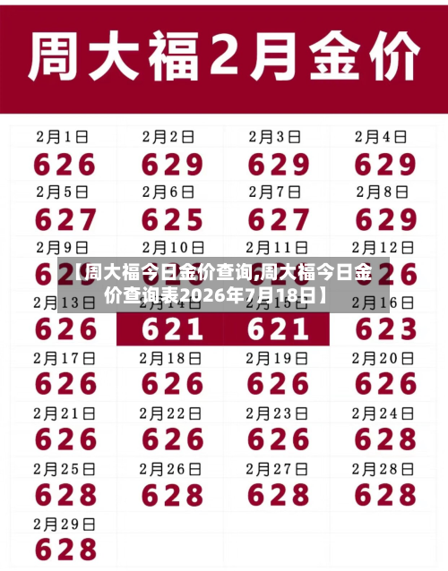 【周大福今日金价查询,周大福今日金价查询表2026年7月18日】-第2张图片