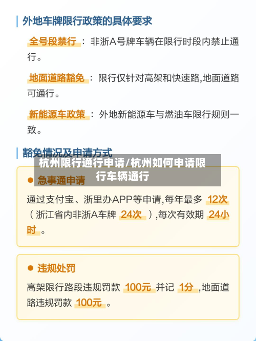 杭州限行通行申请/杭州如何申请限行车辆通行