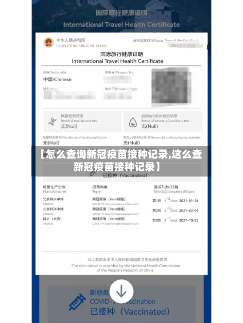 【怎么查询新冠疫苗接种记录,这么查新冠疫苗接种记录】