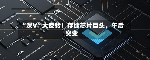 “深V”大反转！存储芯片巨头，午后突变-第2张图片