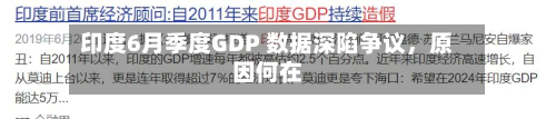 印度6月季度GDP 数据深陷争议，原因何在-第3张图片